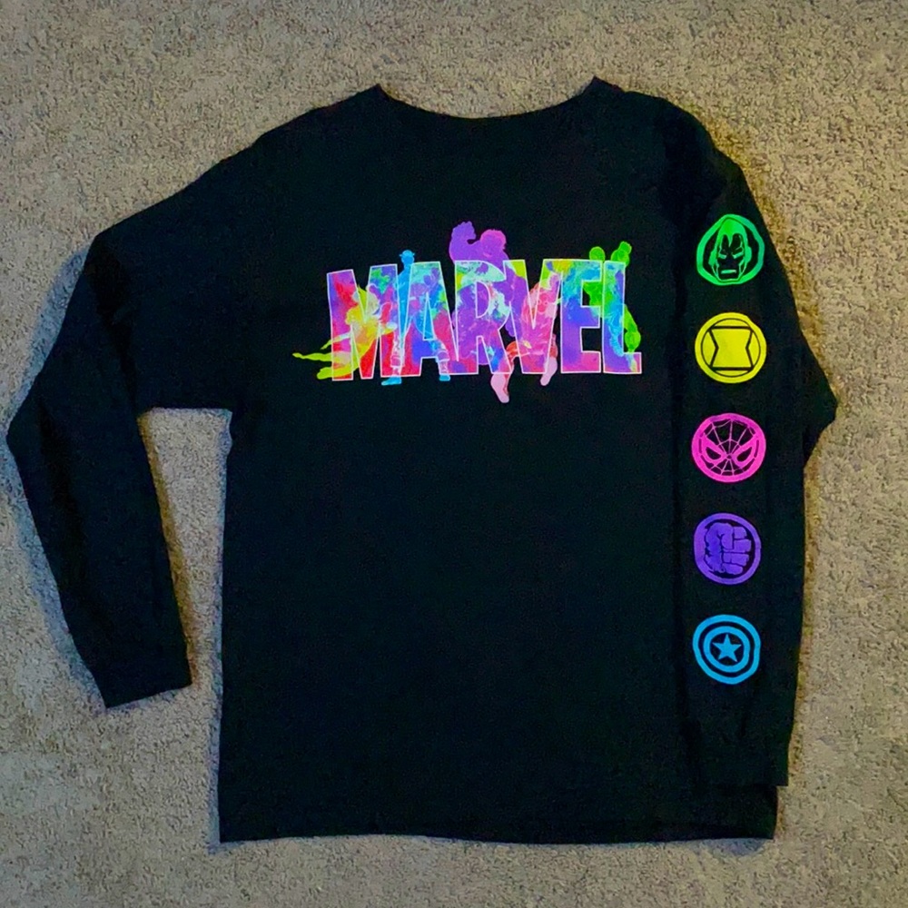 Black Marvel long sleeve